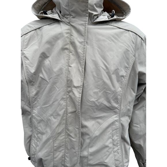 LL Bean Women XS 3-in-1 Hooded Parka With Removable Fleece Jacket in Beige - Picture 2 of 4